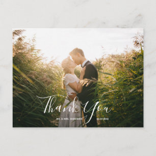 Foto boda Gracias   Tarjeta postal elegante