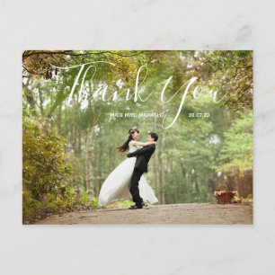 Foto boda Gracias   Tarjeta postal elegante