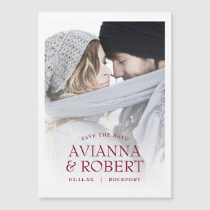 Foto boda Guardar la invitación magnética de fecha