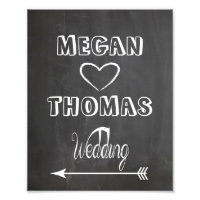 Boda signo estilo Chalkboard fiesta hacia la izqui