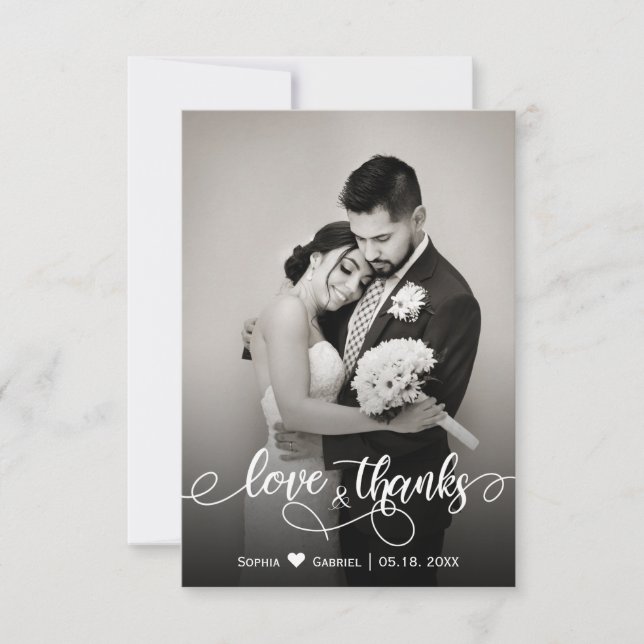Foto boda Tarjeta de amor y agradecimiento (Anverso)