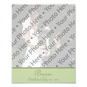 Foto Boda verde sabio con imágenes con texto Personaliz