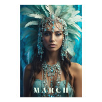 *~* Boho MARCH AP53 AQUAMARINE Headdress