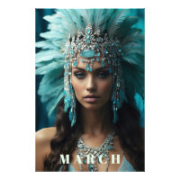 *~* BOho MARCH AP53 Headdress AQUAMARINE