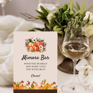 Foto Boho Pumpkin Fall Baby Shower Mimosa Bar