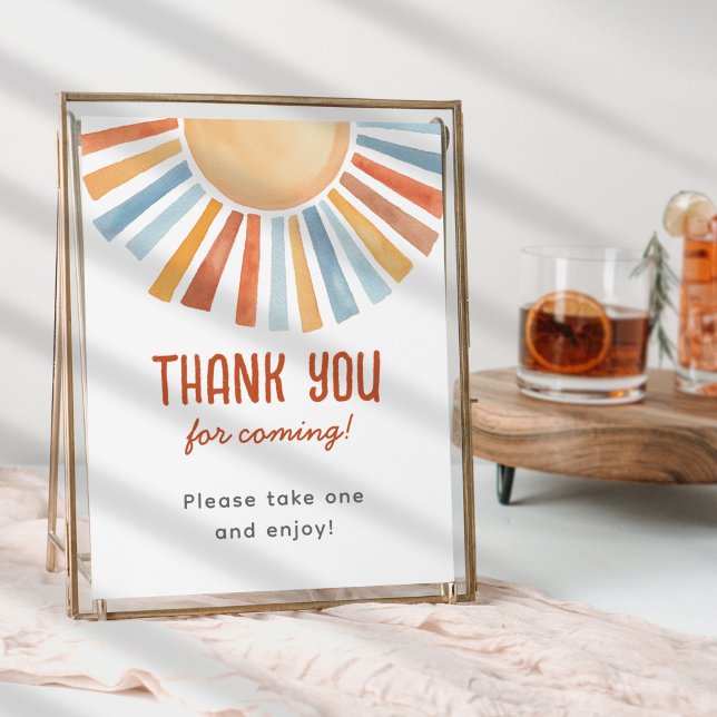 Foto Boho Sunshine Neutral Baby Shower Favor Rótulo (Subido por el creador)