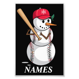 Foto Bolas de nieve de béisbol con nombre personalizado