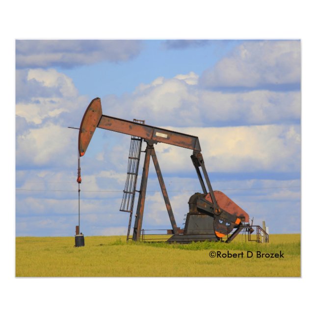 Foto Bomba de pozo petrolero de Kansas con ampliación d (Frente)