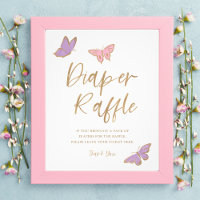 Bonito Butterflies Diaper Raffle Baby Shower