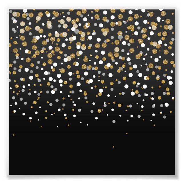 Foto Bonito Girly Gold Purpurinas Dots Ilustracion (Frente)