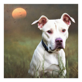Foto Bonito pitbull blanco