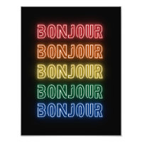Bonjour Tema Neon Moderno Arcoíris