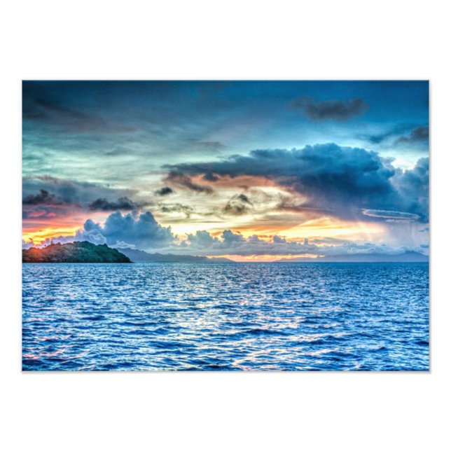 Foto Bora Bora hermosa puesta de sol (Frente)