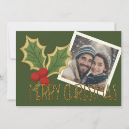 Foto Bordado de Navidad de Bayas de Acebo