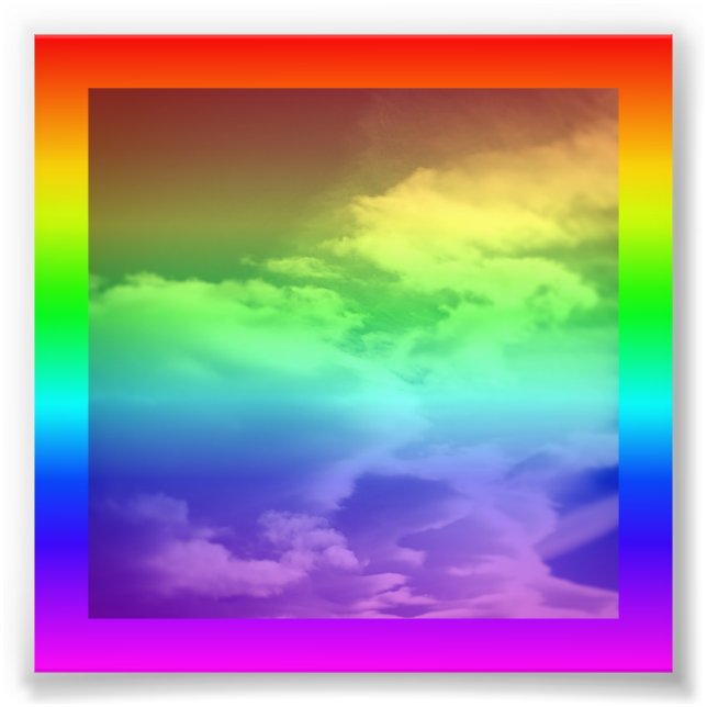 Foto Borde del arcoiris y superposición (Frente)