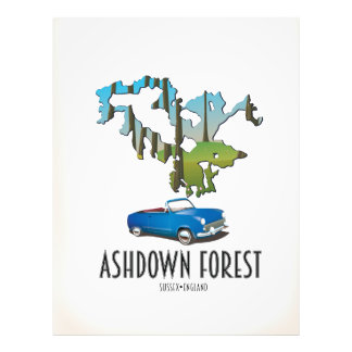 Foto bosque de ashdwon sussex mapa cartel de viaje mapa