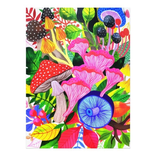 Foto Bosque florero colorido botánico (Frente)
