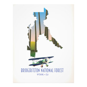 Foto Bosque nacional Bridger-teton, mapa de avivamiento