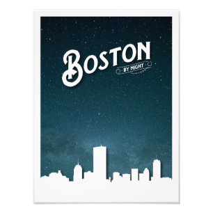 Foto Boston por Night Skyline - Boston, Massachusetts,