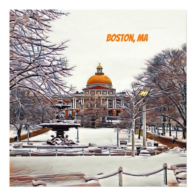Foto Boston State House en invierno (Frente)