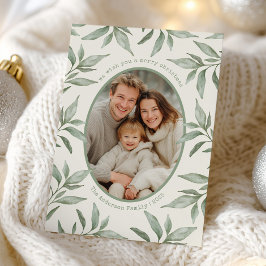 Foto Botánica Vintage Verde Feliz Navidad