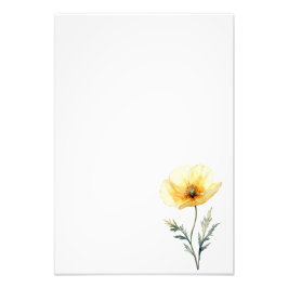 Foto Botanical Poppy Watercolor Art Print-Stage1 