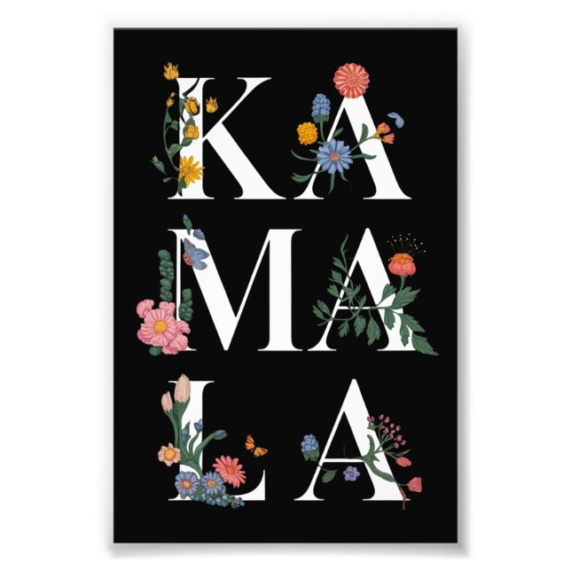 Foto Botánico Kamala Harris votando 2024 Votante de flo (Frente)