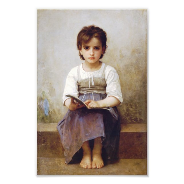 Foto Bouguereau La Lección Dura (Frente)