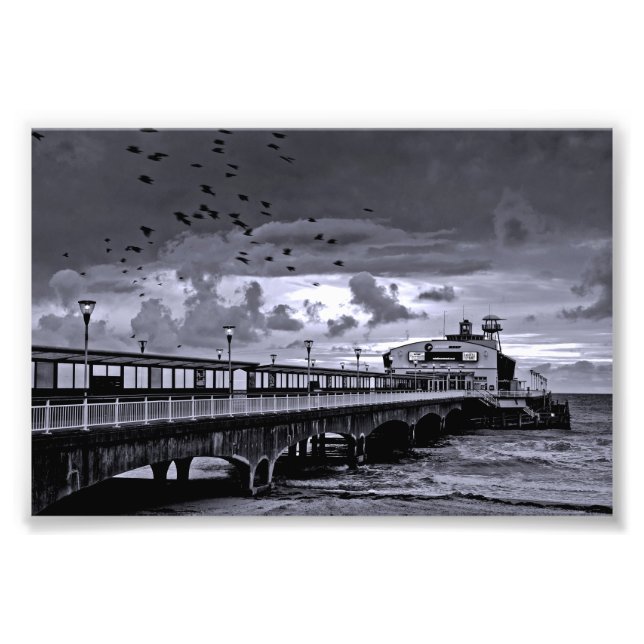 Foto Bournemouth Pier Y Beach Dorset England (Frente)