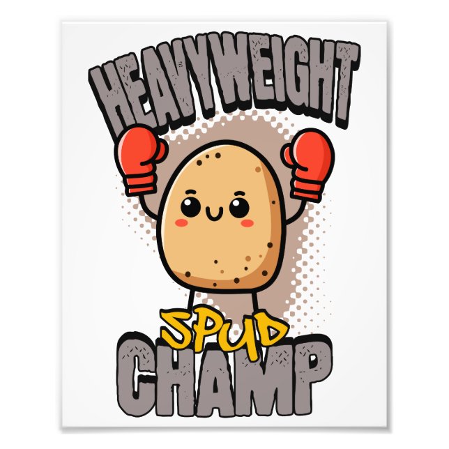 Foto Boxeo de Patata Campeón Peso Pesado Spud (Frente)