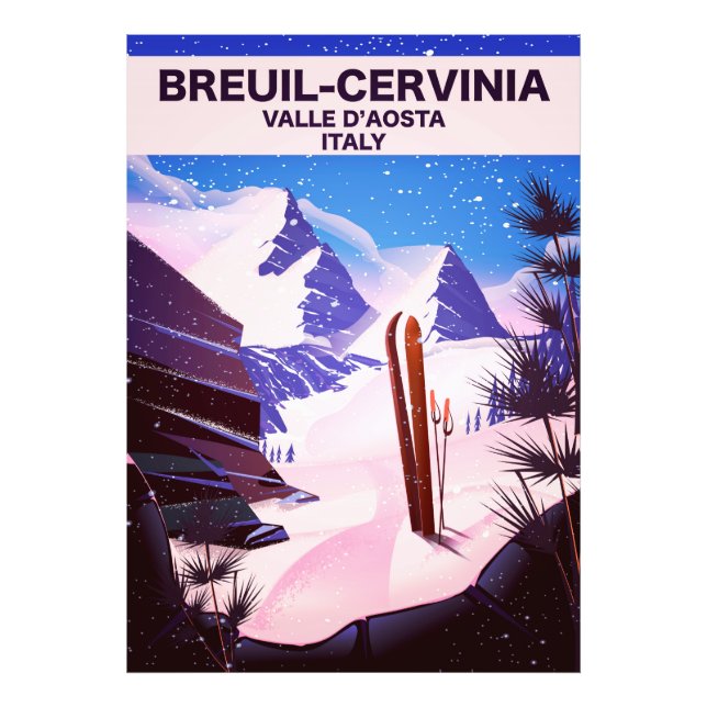 Foto Breuil-Cervinia, Valle de Aosta, italia, poster de (Frente)
