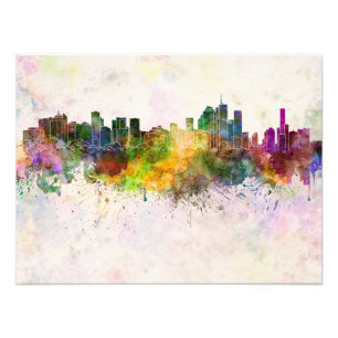 Foto Brisbane skyline in watercolor background