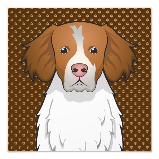 Foto Brittany Dog Personalizado Paws (Frente)