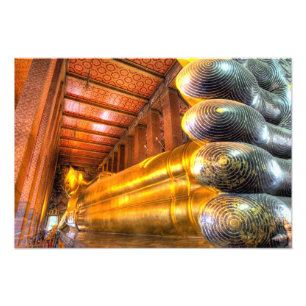 Foto Buda gigante reclinado dentro del templo, Wat Pho,