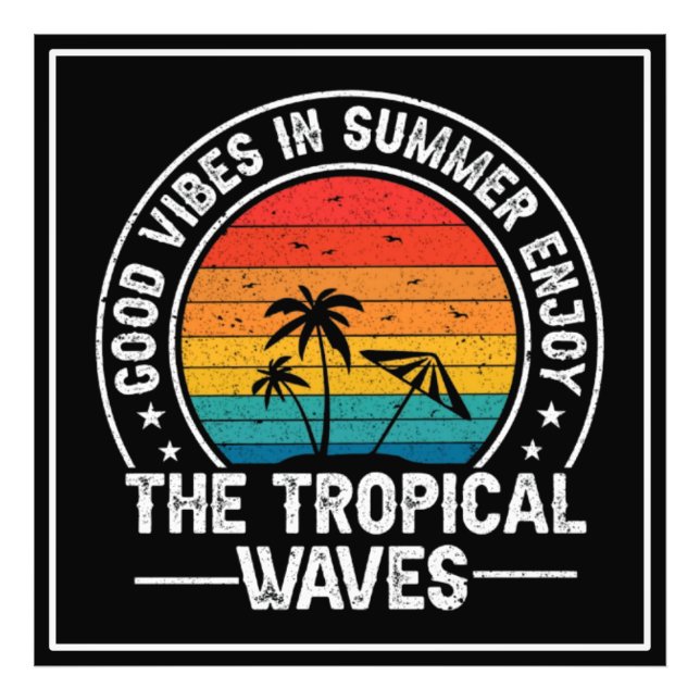 Foto Buenas Vibraciones Verano Olas Tropicales (Frente)