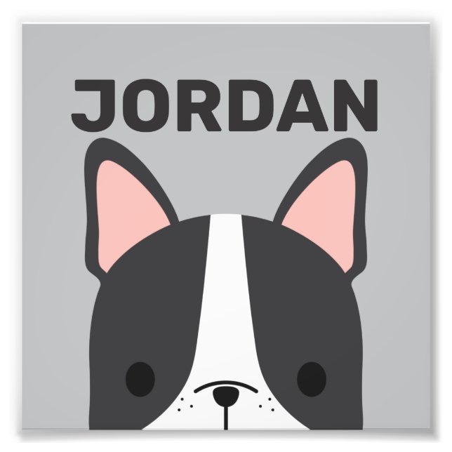 Foto Bulldog francés lindo con nombre personalizado Fot (Frente)