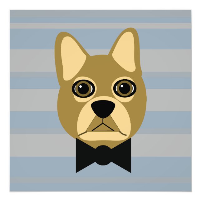 Foto Bulldog francés marrón, rayas (Frente)