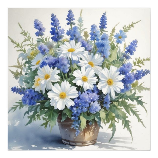 Foto Bunch of Flowers Elegant Watercolor (Frente)