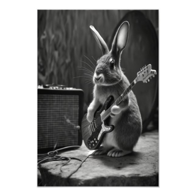Foto Bunny tocando una guitarra (Frente)