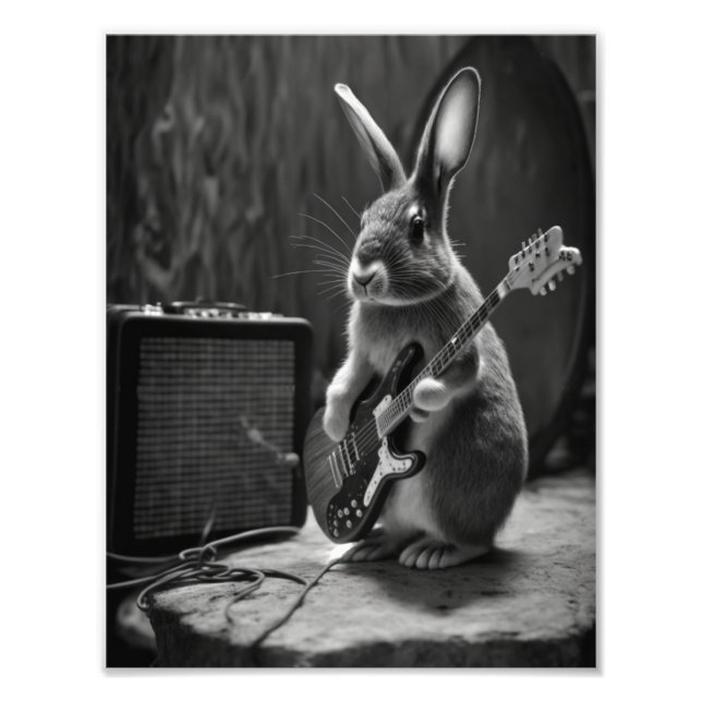 Foto Bunny tocando una guitarra (Frente)