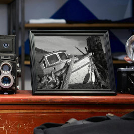 Foto Buques abandonados en blanco y negro