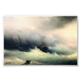 Foto Buques en tormenta, Iván Constantinovich Aivazovsk