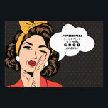 Foto Burbuja del discurso motivacional de retro pop<br><div class="desc">Retro Arte Pop Mujer Discurso motivacional Mensaje de burbuja Foto</div>