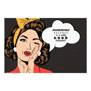 Foto Burbuja del discurso motivacional de retro pop