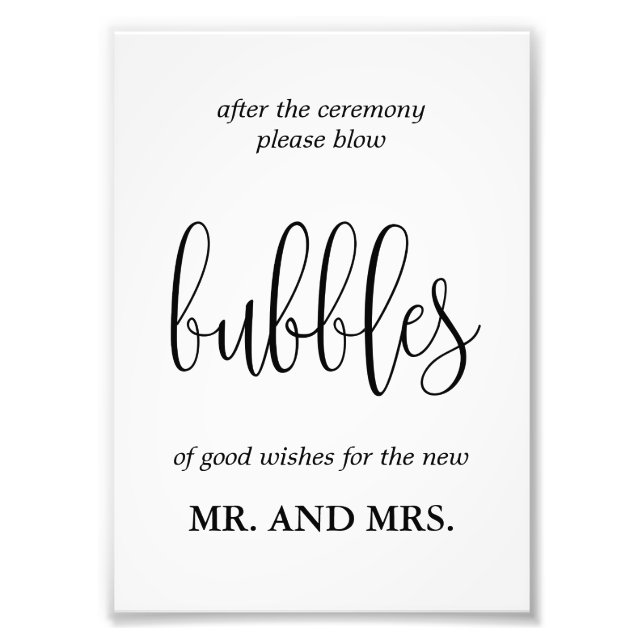 Foto Burbujas Rótulo Sendoff Elija su tamaño (Frente)