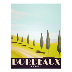 Foto Burdeos, afiche de viajes al estilo francés Vintag