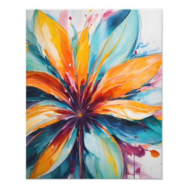 Foto Burst of Brilliance: Abstract Flower Art (Frente)
