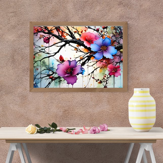 Foto Burst of Spring: Pintura de rama floral (Subido por el creador)