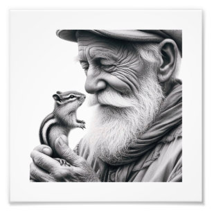 Foto Caballero: anciano con arte en la pared de Chipmun