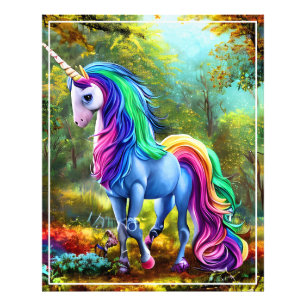 Foto Caballo de unicornio colorido en el bosque 46567